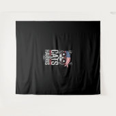 Katten voor Harris 2024 - Kamala Harris voor Presi Wandkleed (Voorkant (horizontaal))