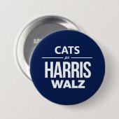 Katten voor Harris Walz Ronde Button 7,6 Cm (Voorkant /achterkant)