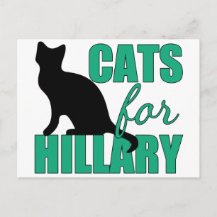 Katten voor Hillary Briefkaart