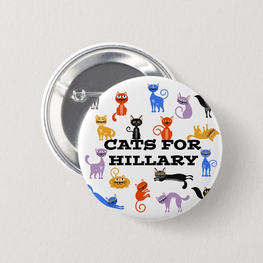 Katten voor Hillary Campaign Button (Voorkant /achterkant)