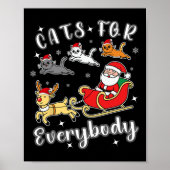 Katten voor iedereen Grappig Kerstman Kleding Poster (Voorkant)