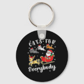 Katten voor iedereen Grappig Kerstman Kleding Sleutelhanger (Voorkant)