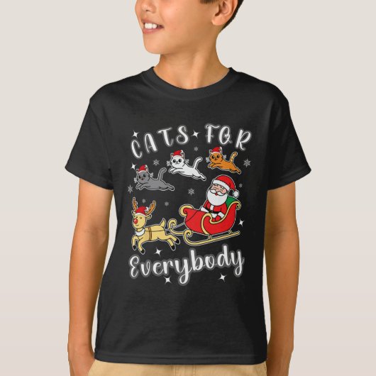 Katten voor iedereen Grappig Kerstman Kleding T-shirt (Voorkant)