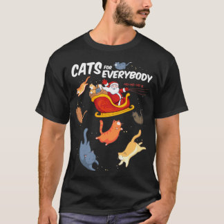 Katten voor iedereen grappige kerstkat t-shirt