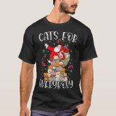 Katten voor iedereen grappige kerstkat t-shirt (Voorkant)