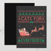 Katten voor iedereen Grappige Lelijke Kersttrui Kaart (Voorkant / Achterkant)