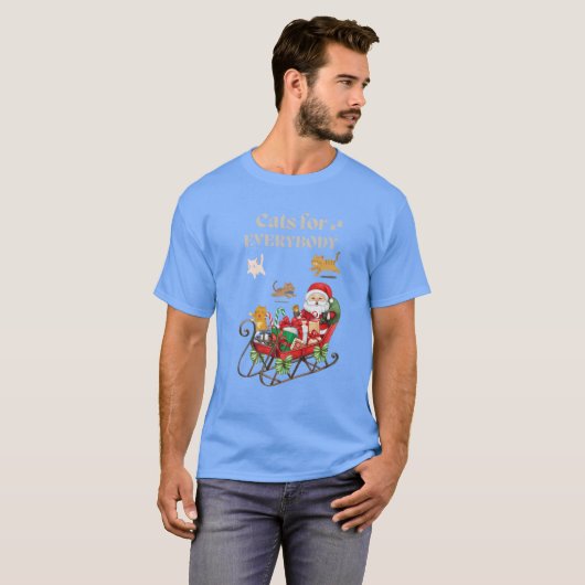 Katten Voor Iedereen Kat Kerst Lelijke Kerst Voor T-shirt (Voorkant volledig)