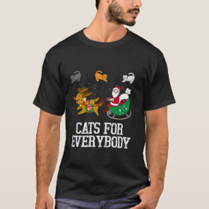 Katten voor iedereen Kat Kerst Lelijke Kerstkaart T-shirt