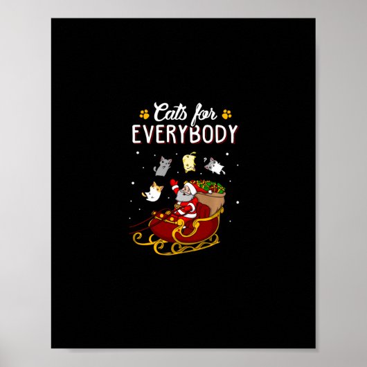 Katten voor iedereen Kat Kerst Lelijke Kerstmis SW Poster (Voorkant)
