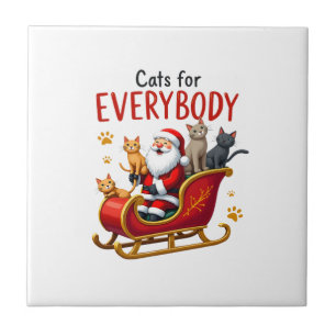 Katten voor iedereen Katten Kerstmis Horrelijke Ke Tegeltje