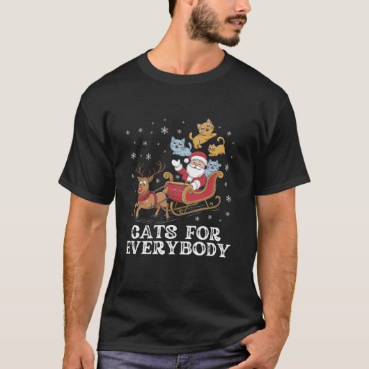 Katten voor iedereen Kattenliefhebber Sinterklaas T-shirt (Voorkant)