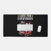 Katten voor iedereen Kerst Kat Grappig Bureaumat (Keyboard & Muis)