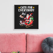 Katten voor iedereen Kerst Kat Grappig Canvas Afdruk (Insitu (Woonkamer))