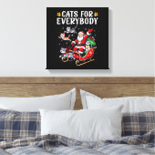 Katten voor iedereen Kerst Kat Grappig Canvas Afdruk (Insitu (Slaapkamer))