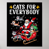 Katten voor iedereen Kerst Kat Grappig Poster (Voorkant)