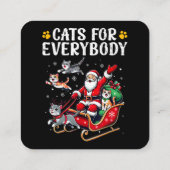 Katten voor iedereen Kerst Kat Grappig Vierkante Visitekaartje (Achterkant)