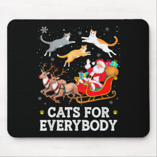 Katten voor iedereen kerst kat grappige Kerstmis v Muismat