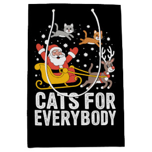 Katten voor Iedereen Kerst Kat Kerstman Kerstmis Medium Cadeauzakje