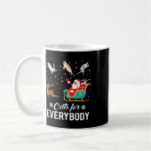 Katten voor iedereen kerstkat Funny Xmas kerstman Koffiemok (Links)