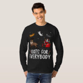 Katten voor iedereen kerstkat Funny Xmas kerstman T-shirt (Voorkant volledig)