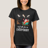 Katten voor iedereen kerstkat Funny Xmas kerstman T-shirt (Voorkant)