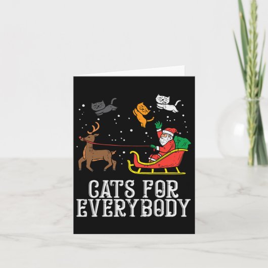 Katten voor iedereen kerstkat Funny Xmas vrouwen Kaart (Voorkant)