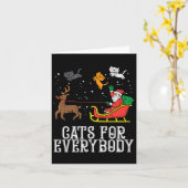 Katten voor iedereen kerstkat Funny Xmas vrouwen Kaart (Gele Bloem)