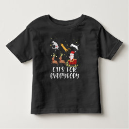 Katten voor iedereen kerstkat Funny Xmas vrouwen Kinder Shirts