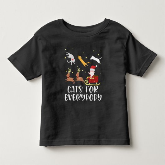 Katten voor iedereen kerstkat Funny Xmas vrouwen Kinder Shirts (Voorkant)