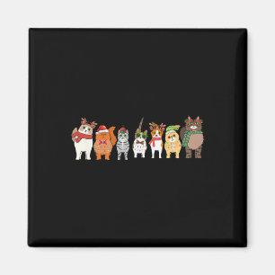 Katten voor iedereen kerstkat Funny Xmas vrouwen Magneet