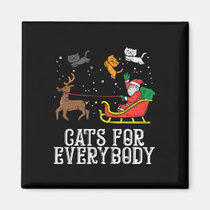 Katten voor iedereen kerstkat Funny Xmas vrouwen Magneet