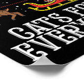 Katten voor iedereen kerstkat Funny Xmas vrouwen Poster (Hoek)