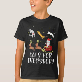 Katten voor iedereen kerstkat Funny Xmas vrouwen T-shirt