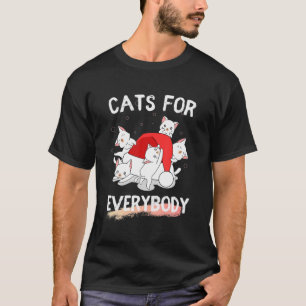 Katten voor iedereen, kerstkerstkerstkerstvakantie t-shirt