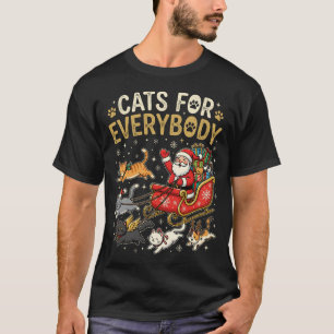 Katten voor Iedereen Kerstman Muts Grappig Meowy T-shirt