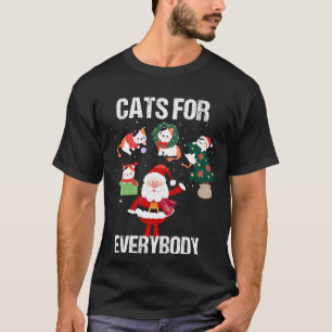 Katten voor iedereen Kerstmis Grappige kat T-shirt