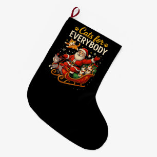 Katten voor iedereen Kerstmis Grappige Kerstman Grote Kerstsok