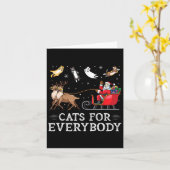 Katten Voor Iedereen Kerstmis Kat Fun Xmas Vrouwen Kaart (Gele Bloem)