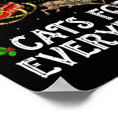 Katten Voor Iedereen Kerstmis Kat Fun Xmas Vrouwen Poster (Hoek)