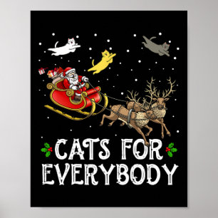 Katten Voor Iedereen Kerstmis Kat Fun Xmas Vrouwen Poster
