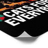 Katten Voor Iedereen Kerstmis Kat Fun Xmas Vrouwen Poster (Hoek)