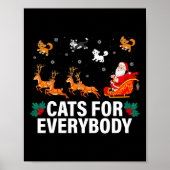 Katten Voor Iedereen Kerstmis Kat Fun Xmas Vrouwen Poster (Voorkant)