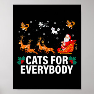 Katten Voor Iedereen Kerstmis Kat Fun Xmas Vrouwen Poster