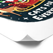 Katten voor iedereen Kerstmis Kat Grappig Kerstmis Poster (Hoek)