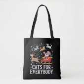 Katten voor iedereen Kerstmis Kat Grappig Kerstmis Tote Bag (Voorkant)