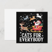 Katten voor iedereen Kerstmis Kat Grappige Kerstma Feestdagenkaart (Voorkant / Achterkant)