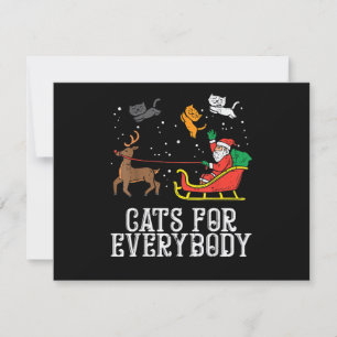 Katten voor iedereen Kerstmis Kat Grappige Vrouwen Save The Date