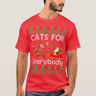 Katten voor iedereen kerstmis met kerstmis t-shirt