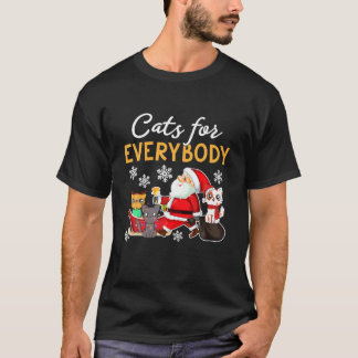 Katten voor iedereen kerstmis t-shirt