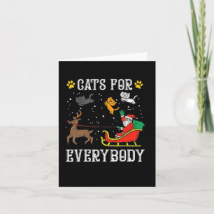 Katten voor iedereen Kerstpret Mannen Kinderen Vro Kaart